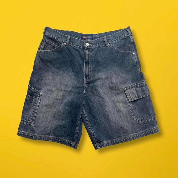 Faded Glory Blue Cargo Jorts - Picture 1 of 6